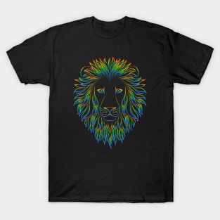 Black Neon Lion T-Shirt